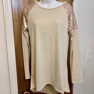 Never worn sequined long top